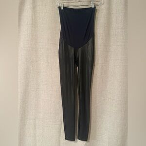 SPANX | Mama Maternity Faux Leather Leggings | S